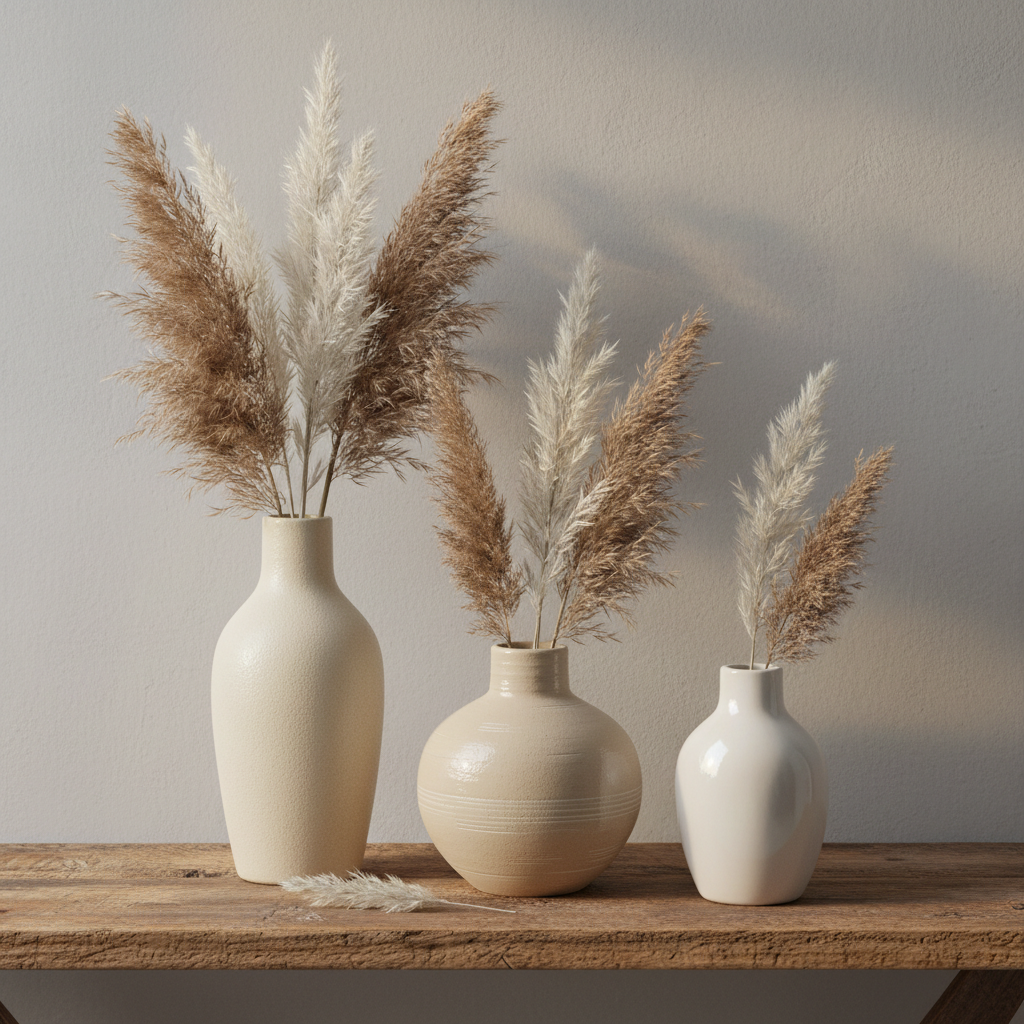 Ceramic vase set detail shot