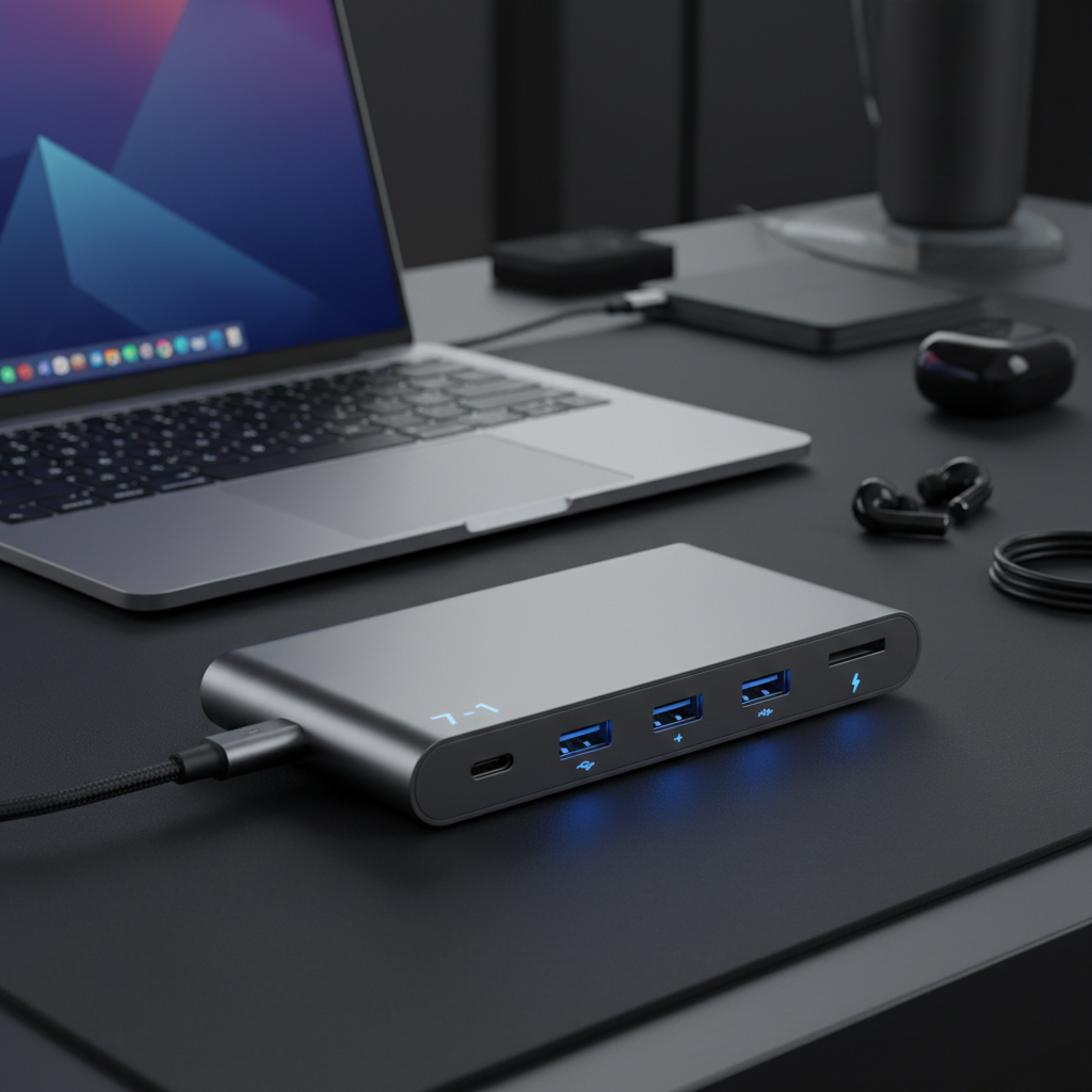 USB-C hub ports detail
