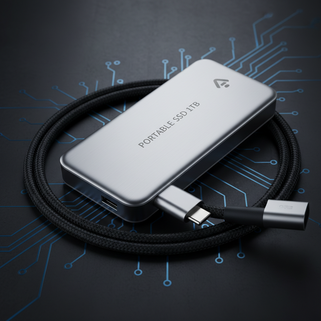Portable SSD detail shot