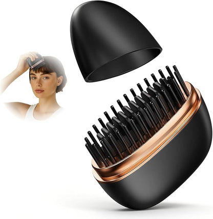 Wireless Hair Straightener Brush 2 in 1, Cordless Curling & Straightening Styling Tool, Portable Frizz Free Hair Styler