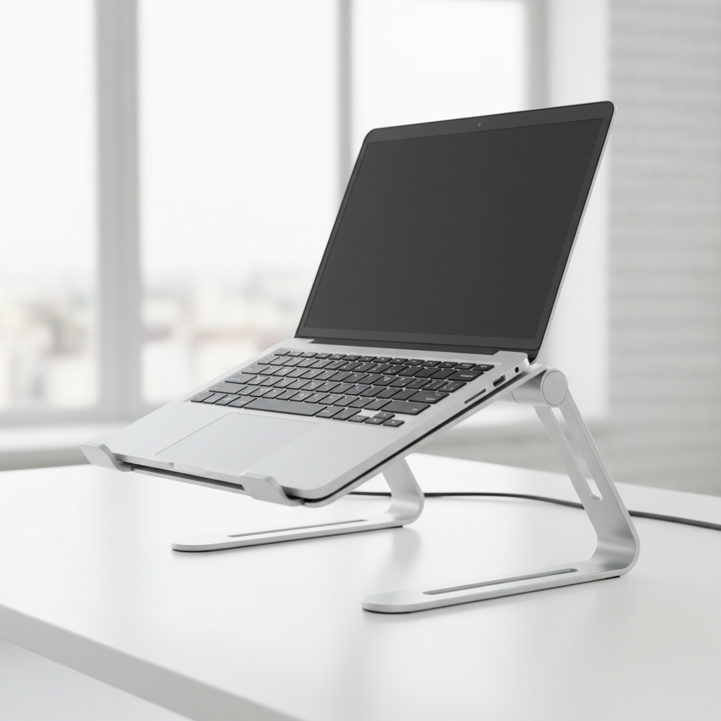 Laptop stand detail shot