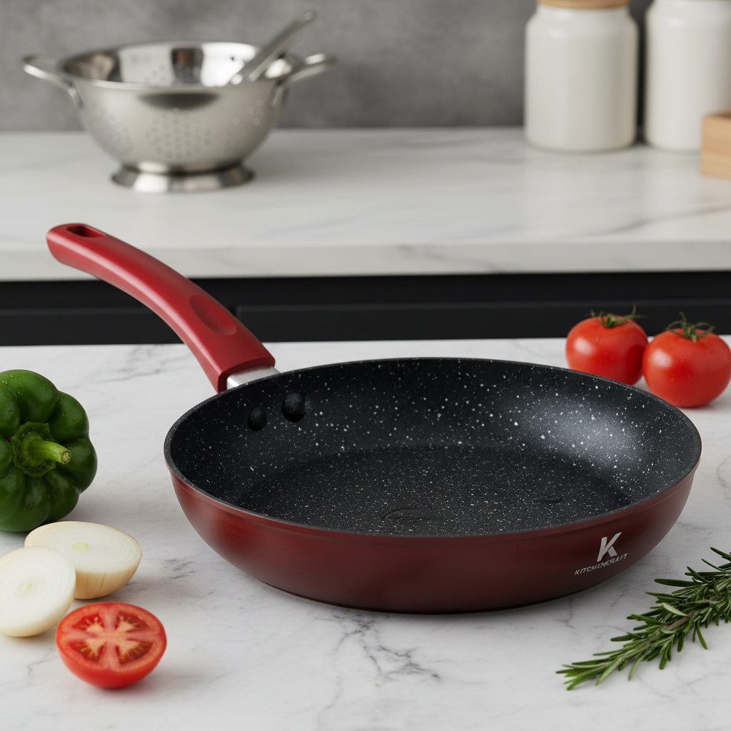 Non-stick pan detail shot
