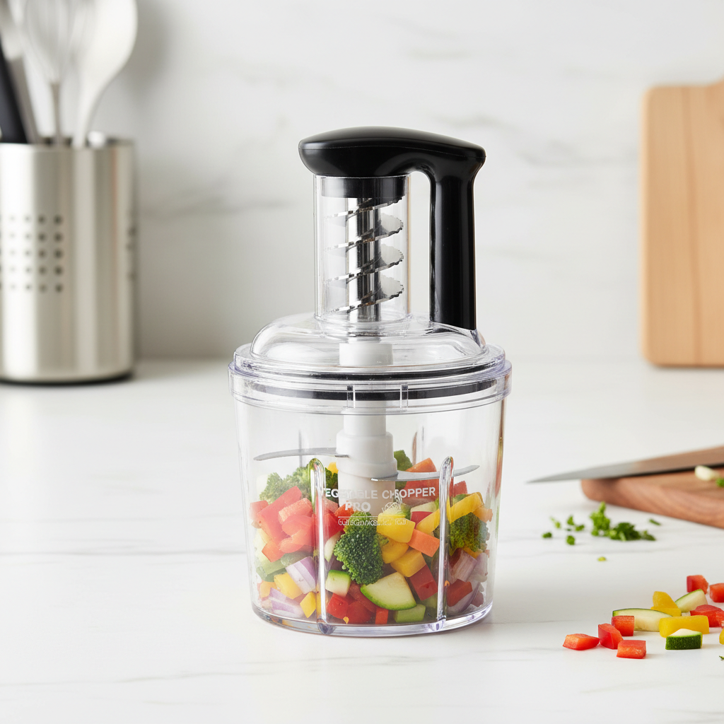 Vegetable chopper pro with vegetables
