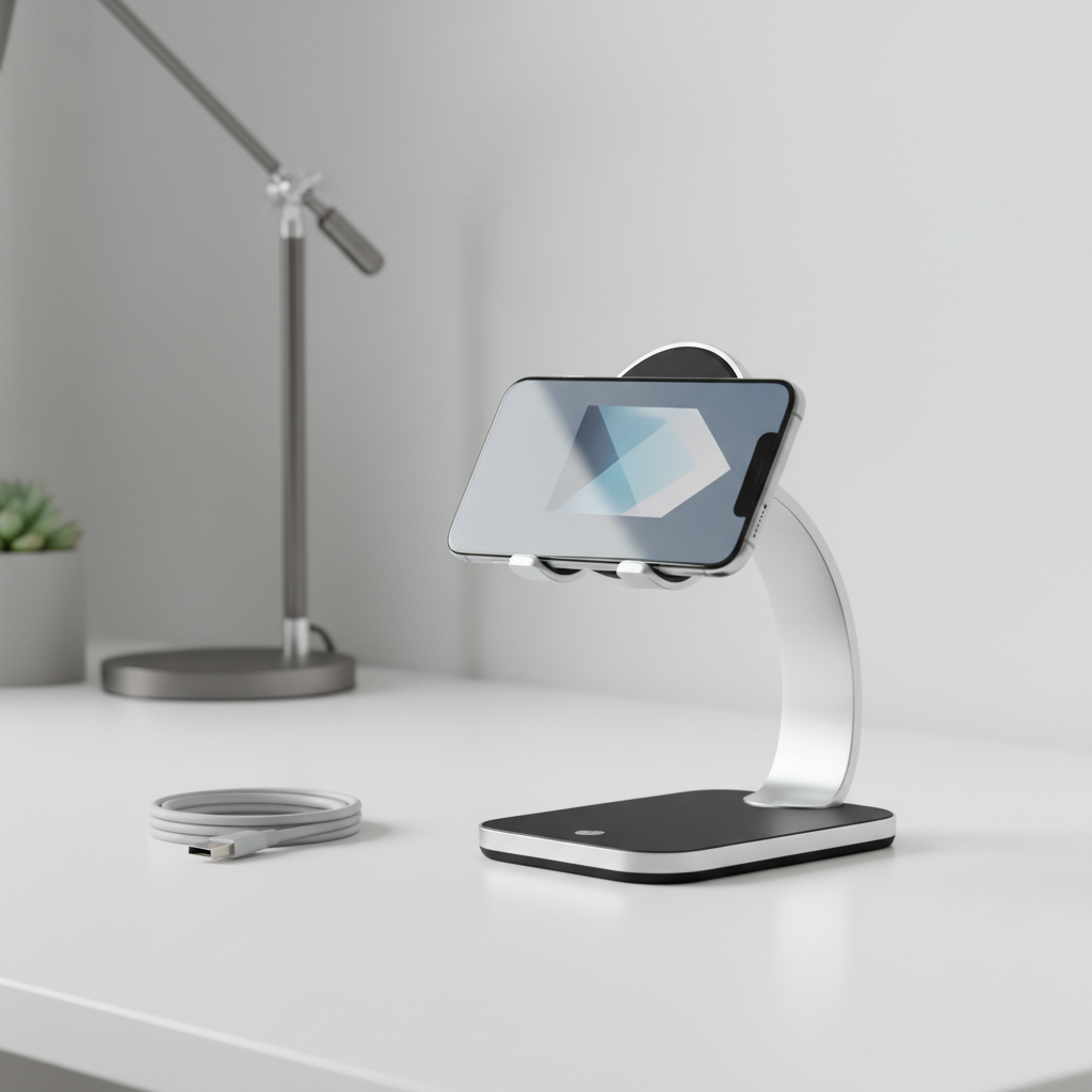 Magnetic phone stand detail