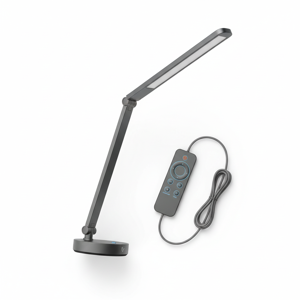 Smart LED desk lamp flat lay