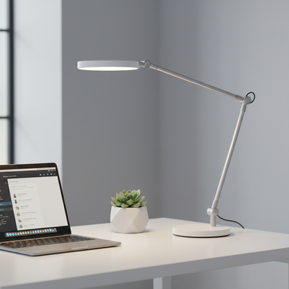 Smart LED desk lamp on desk