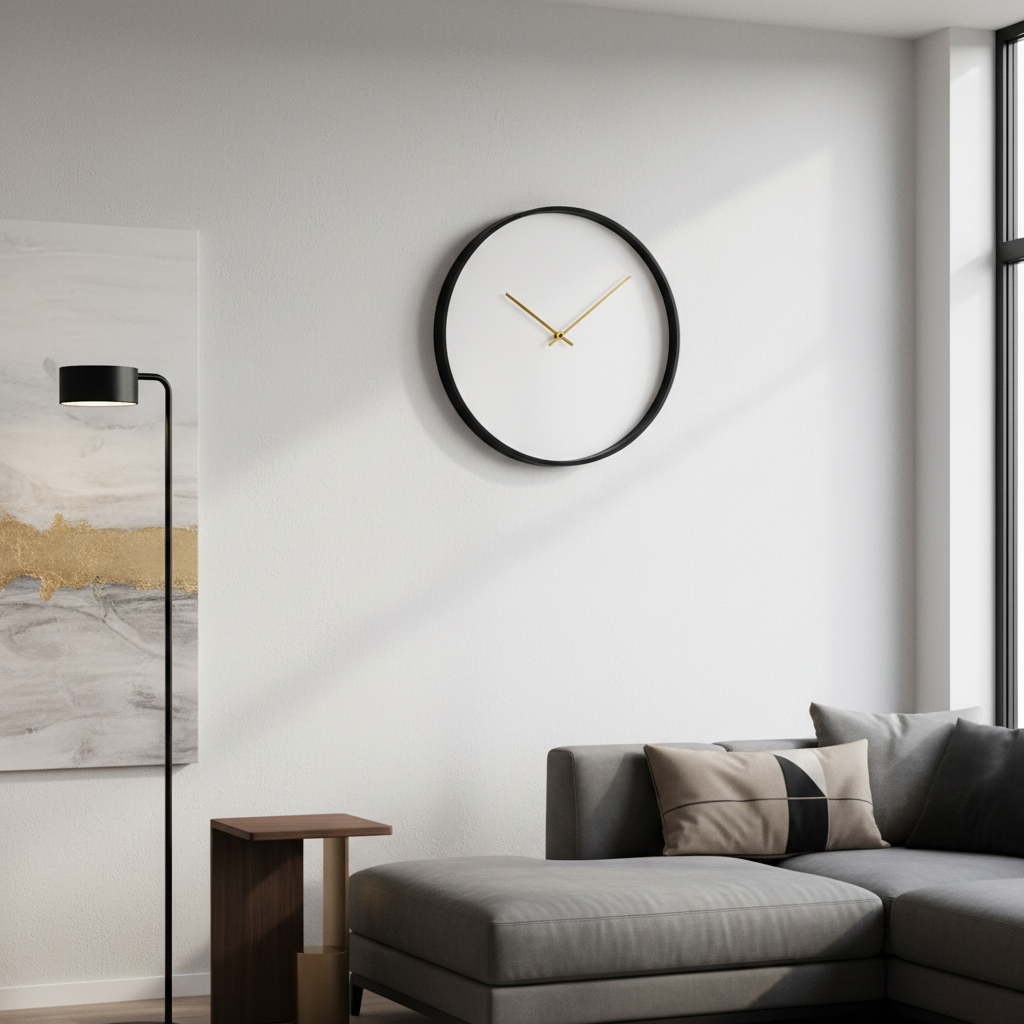 Wall clock detail shot