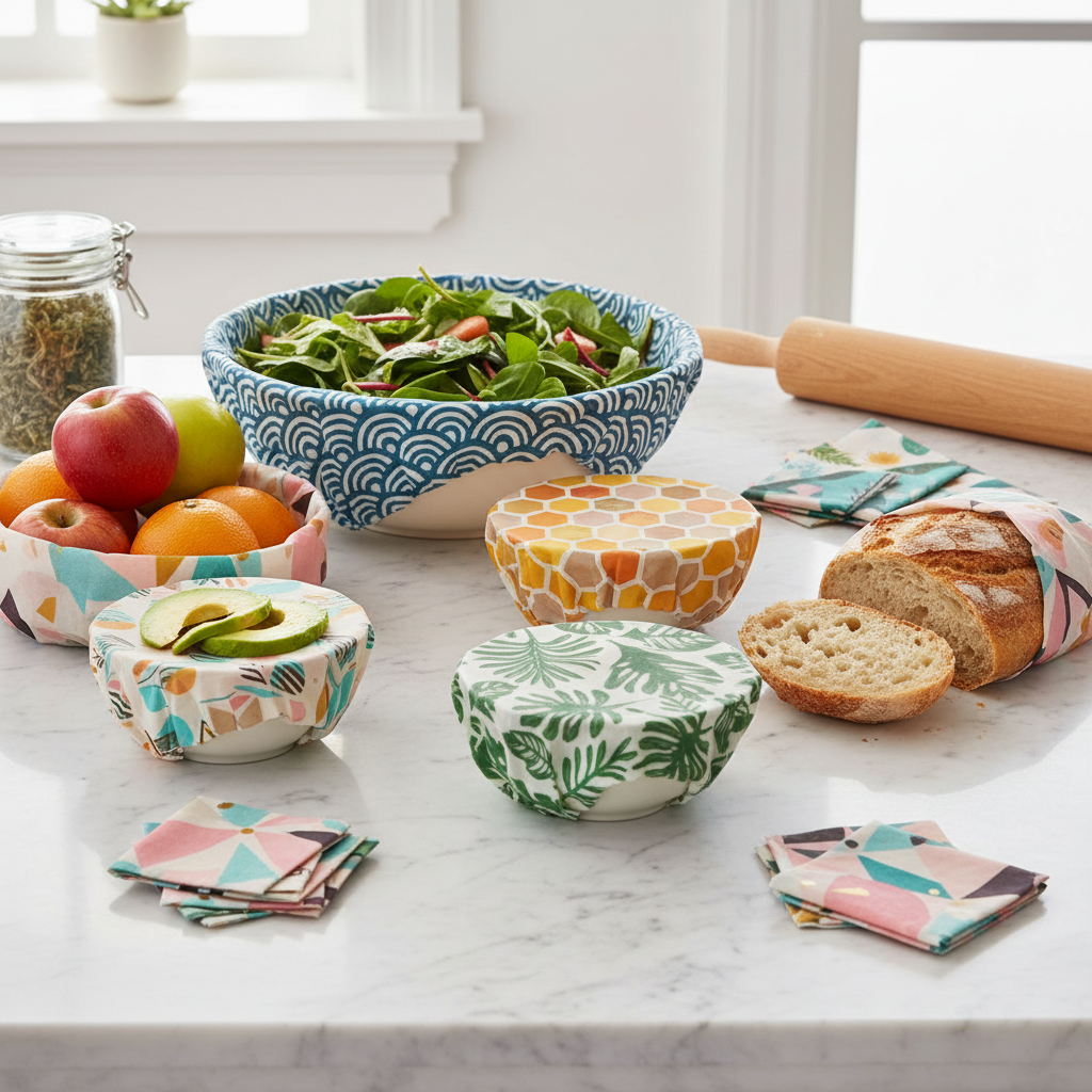 Reusable beeswax food wraps