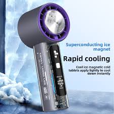 High Speed Cooling Fan USB Charging Portable Turbo Handheld Fan Ice Compress Transparent Mecha Mini Fan